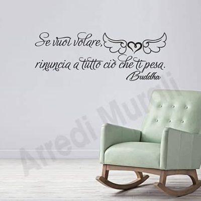 adesivi da muro frase buddha decorazioni murali