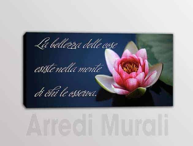quadro moderno stampa su tela con frase arredo