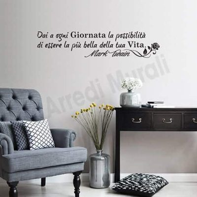 Adesivi murali frase Mark Twain decorazioni da parete