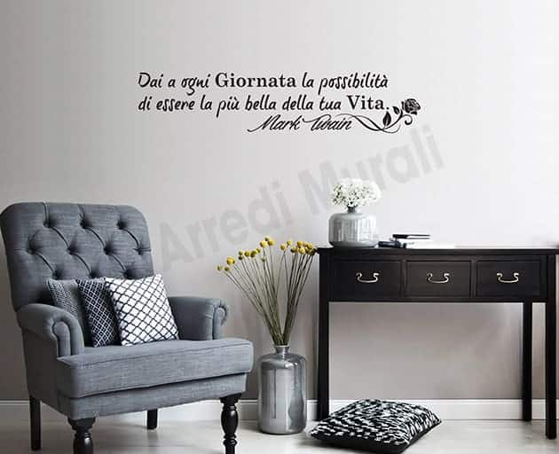 Adesivi murali frase Mark Twain decorazioni da parete