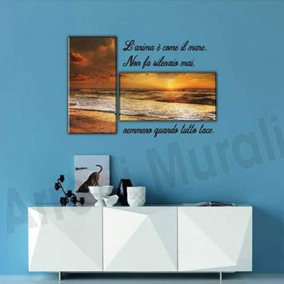 Adesivi murali frase quadri moderni mare
