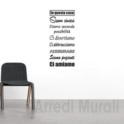 Adesivi murali frasi famiglia scritte decorative da parete