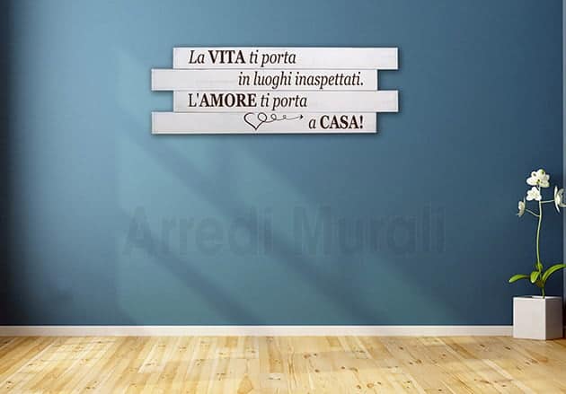 Pannello decorativo in legno stile shabby chic