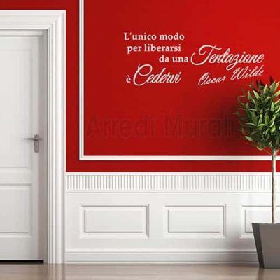 adesivi da parete frase Oscar Wilde decorazione murale
