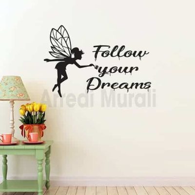 adesivi murali follow your dreams scritte adesive