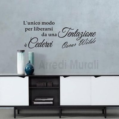 adesivi murali frase Oscar Wilde decorazione da parete