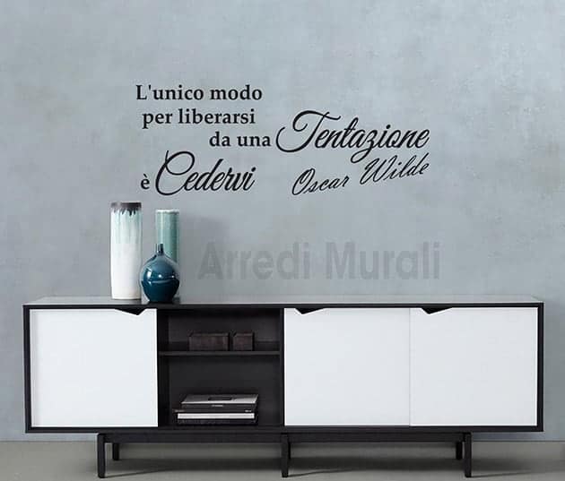 adesivi murali frase Oscar Wilde decorazione da parete