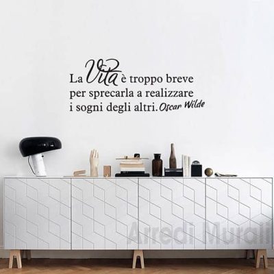 adesivi murali frase Oscar Wilde decorazioni da parete