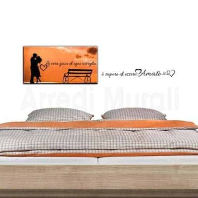 adesivi murali frase quadro moderno love