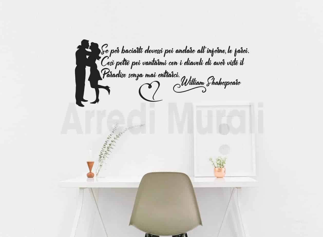 adesivi murali frase adesiva kissing