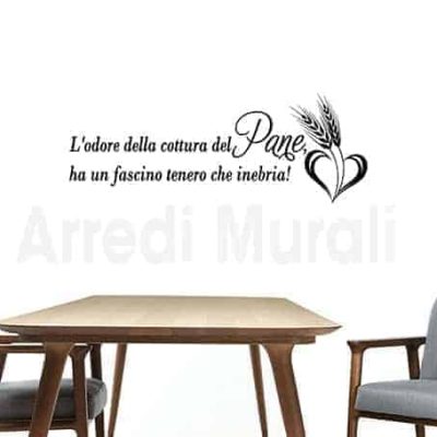 adesivi da parete frase pane decorazioni murali cucina