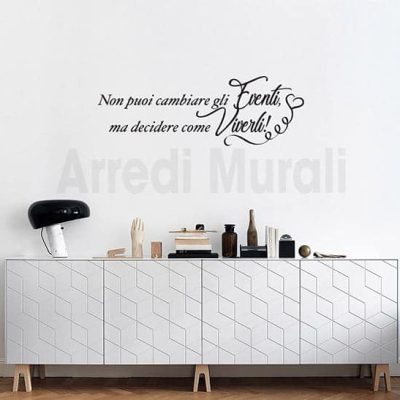 adesivi da parete frase vita eventi decorazioni murali