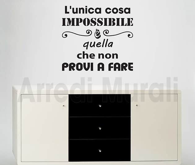 adesivi murali frase motivazionale decorazioni da parete