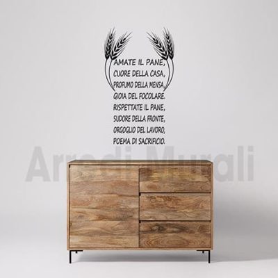 adesivi murali frase pane decorazioni da parete cucina
