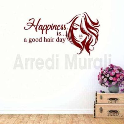 stickers da parete frase parrucchiere donna decorazioni