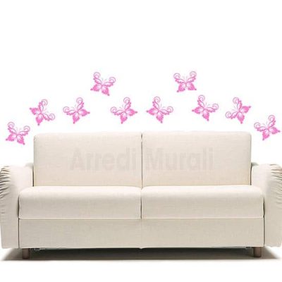 Adesivi murali farfalle decorazioni da parete rosa