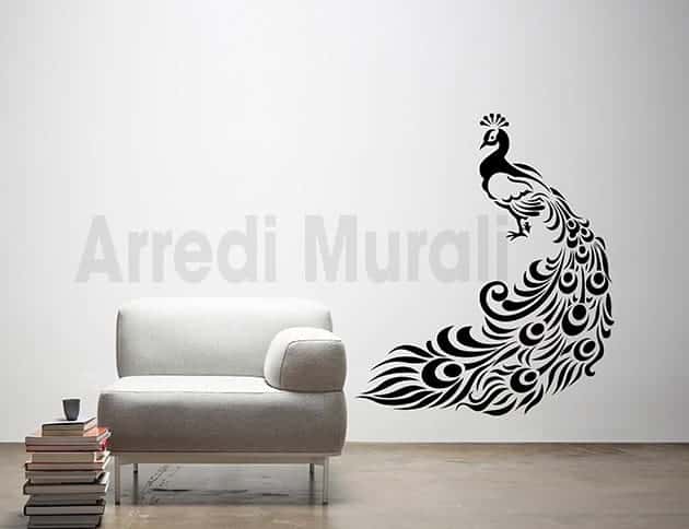 Adesivi murali pavone decorazioni da parete