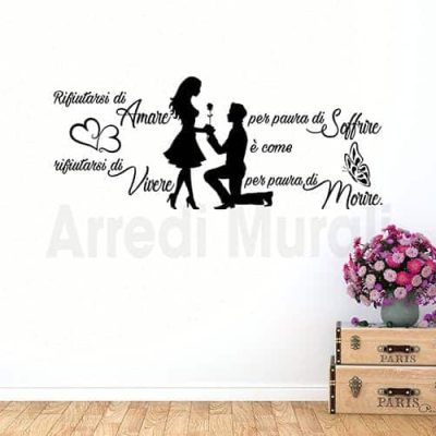 adesivi murali frase amore Jim Morrison decorazioni