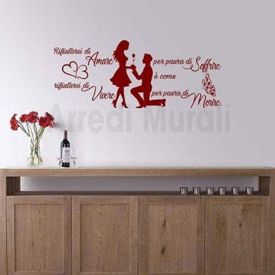 stickers murali frase amore Jim Morrison decorazioni