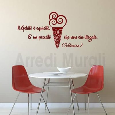 Adesivi da parete gelateria arredo decorazioni murali