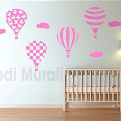 Adesivi da parete mongolfiere arredo camerette