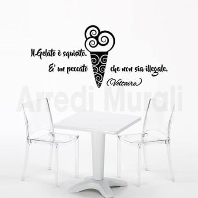 Adesivi murali gelateria arredo decorazioni da parete