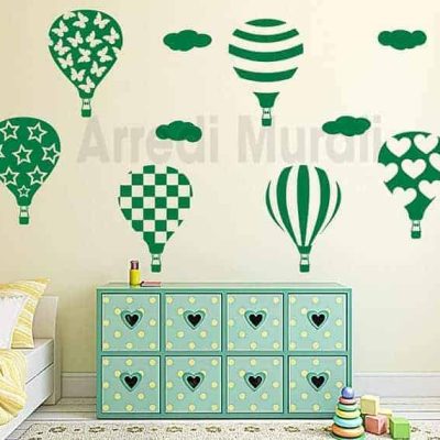 Adesivi murali mongolfiere arredo camerette