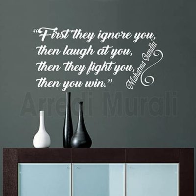 Adesivi murali frase Gandhi decorazioni da parete