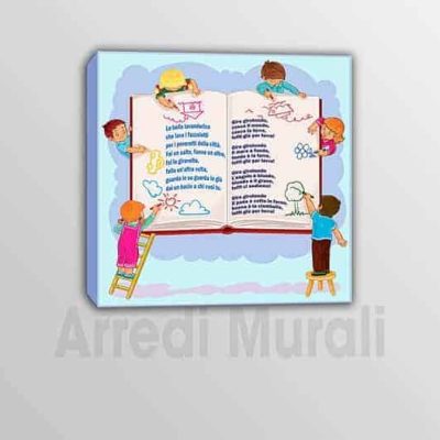 Quadro moderno filastrocche bambini
