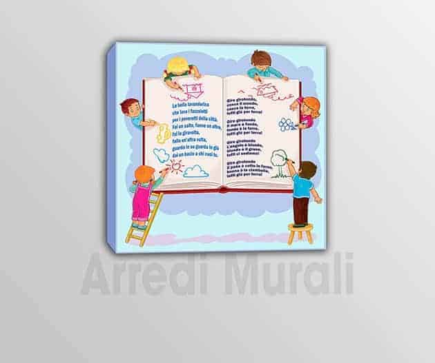 Quadro moderno filastrocche bambini