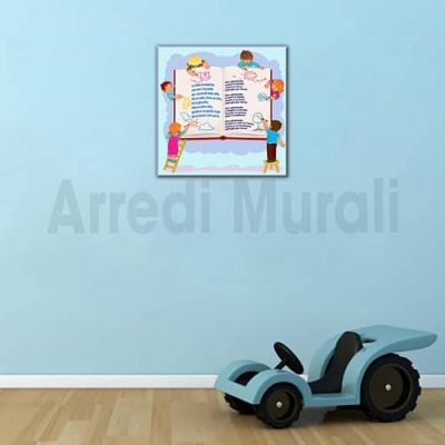 Quadro moderno stampa filastrocche bambini