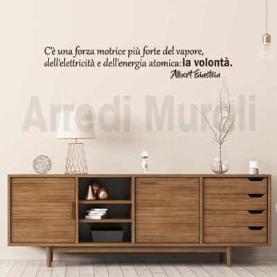 adesivi da parete citazione Albert Einstein