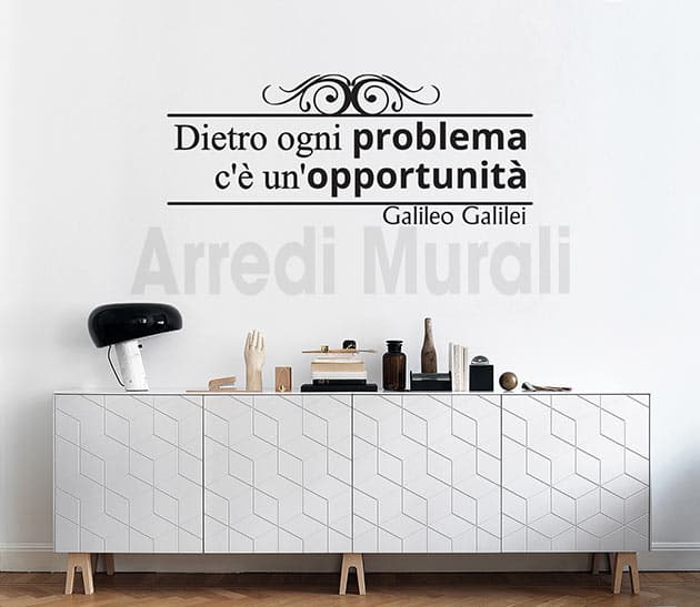 adesivi da parete frase Galileo Galilei