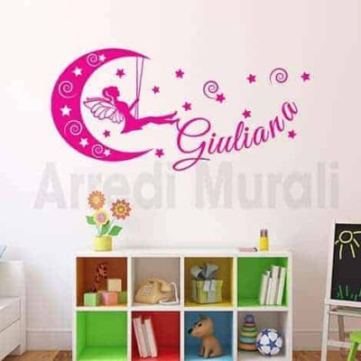 adesivi murali nome personalizzato stelle cameretta
