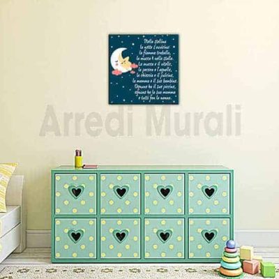 quadro moderno bambini stampa ninna nanna
