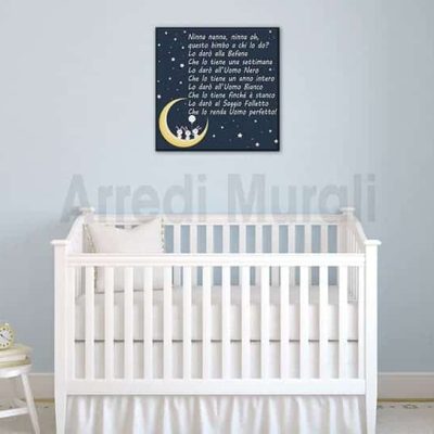 quadro moderno ninna nanna cameretta bambini