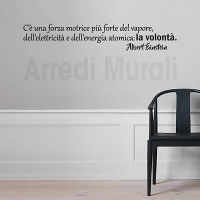 scritte adesive murali citazione Albert Einstein