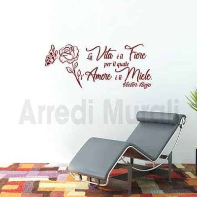 Adesivi da parete frase Victor Hugo decorazioni murali