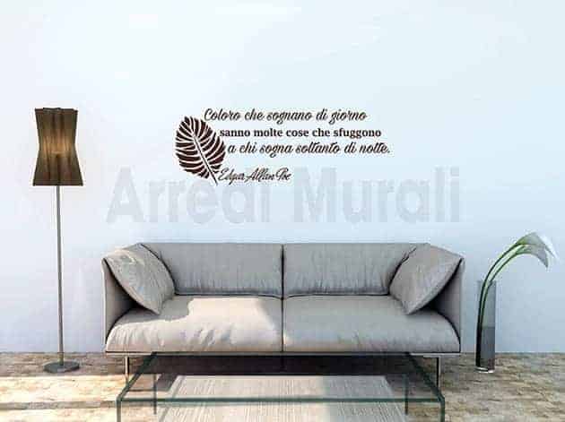 Adesivi murali frase Edgar Allan Poe