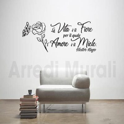 Adesivi murali frase Victor Hugo decorazioni da parete