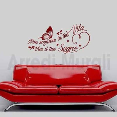 adesivi da parete frase sogno decorazioni