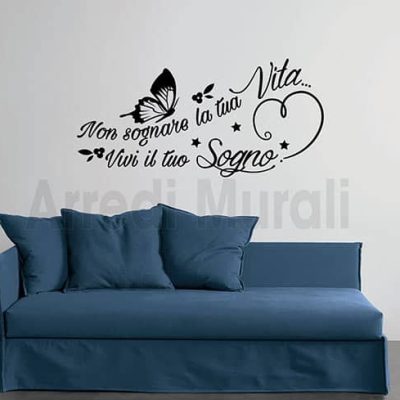 adesivi murali frase sogno decorazioni