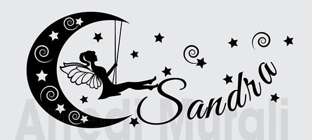 adesivi murali nome personalizzato bambina