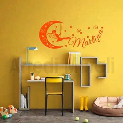 adesivi personalizzati da muro nome bambina