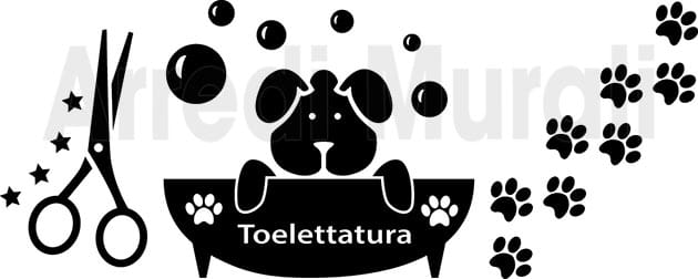 adesivi toelettatura cani