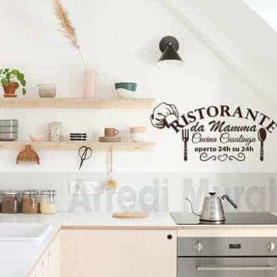 wall stickers cucina frase mamma