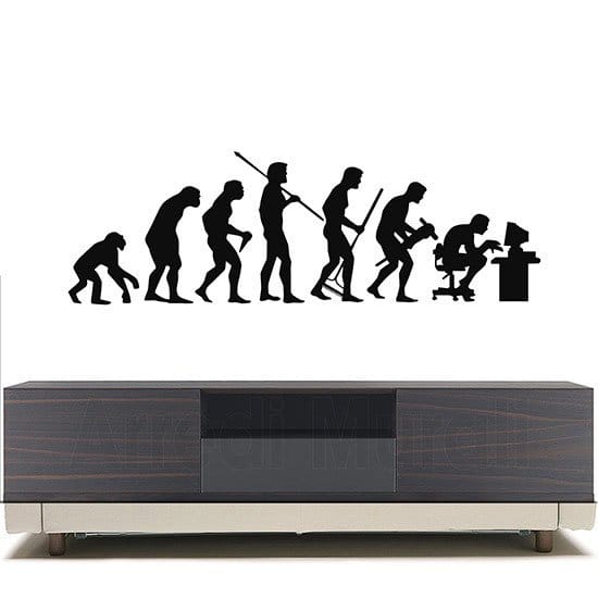 Adesivi da parete evoluzione uomo nero