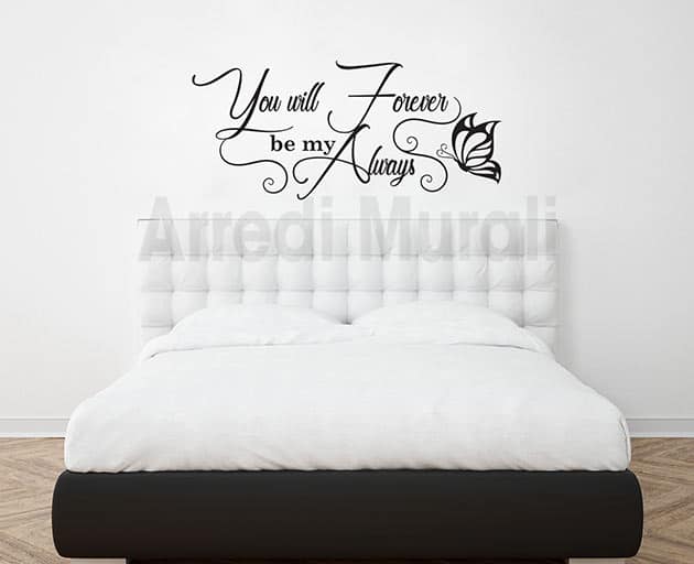 Decorazioni da parete letto adesivi murali