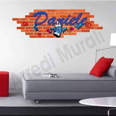 STICKERS MURALE CAMERETTE GRAFFITO