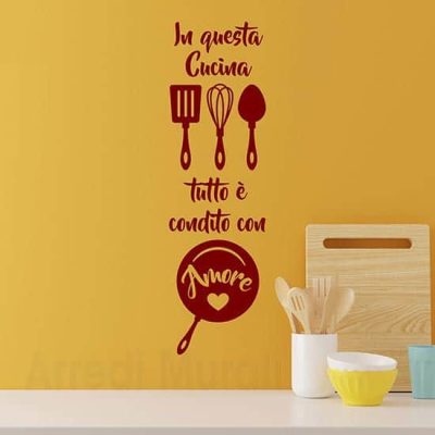 Wall stickers cucina frase bordeaux